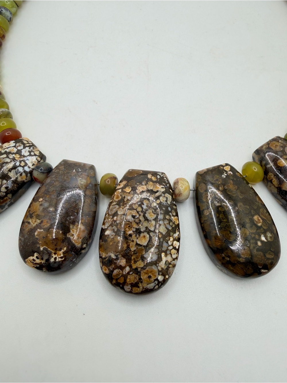 up to 19" DTR Jay King ALL JASPER statement necklace in stamped sterling silver! - Picture 8 of 15